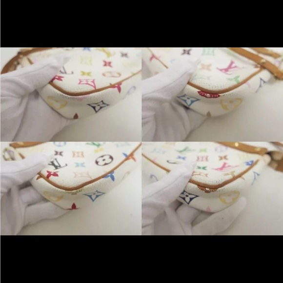 LOUIS VUITTON Murakami Pochette Accessoires Bag White Vintage Y2K RARE - Picture 8 of 16